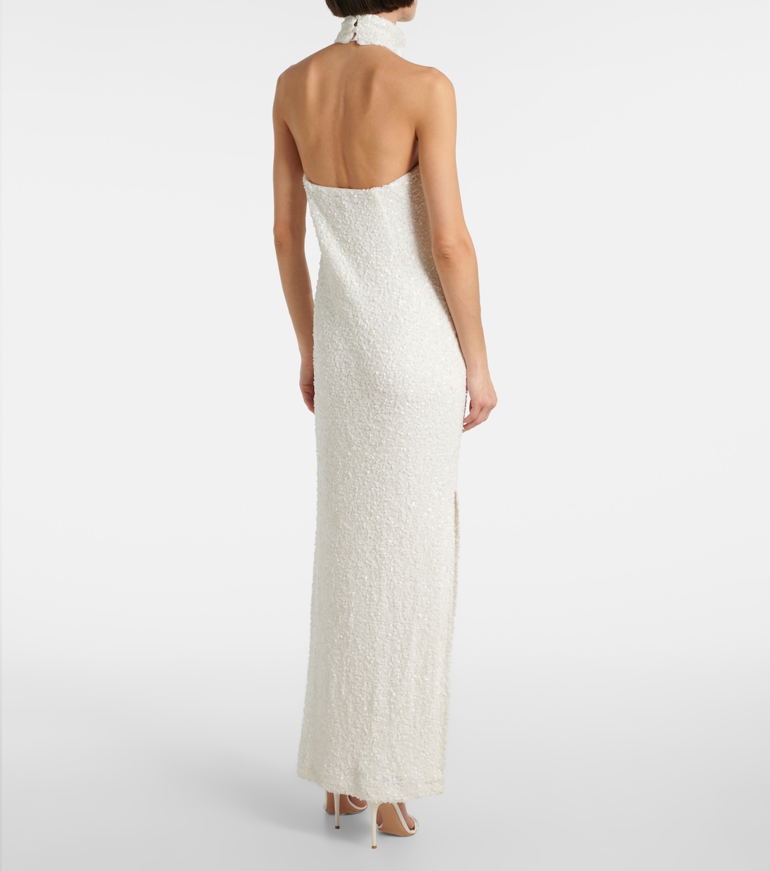 Bridal sequined halterneck gown | Rotate