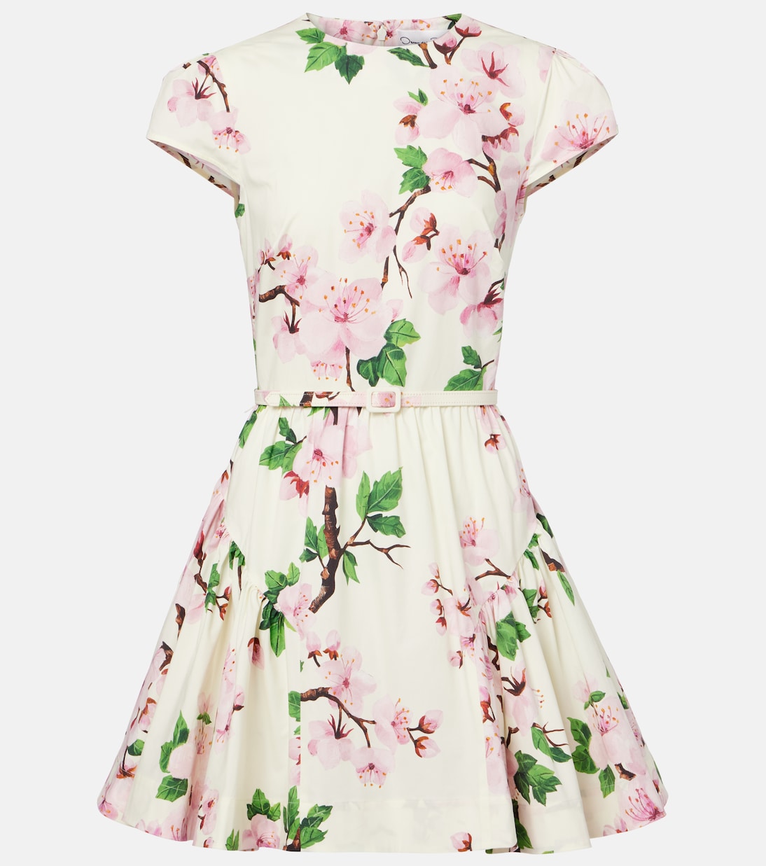 Robe en coton mélangé à fleurs | Oscar de la Renta