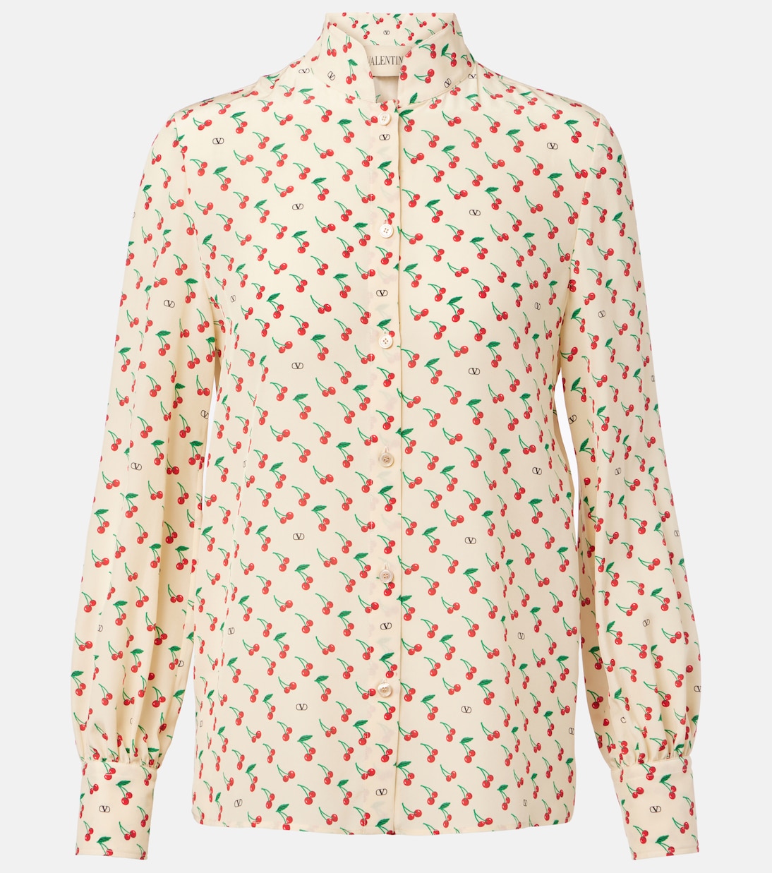 Blouse Cady Couture imprimée en soie | Valentino