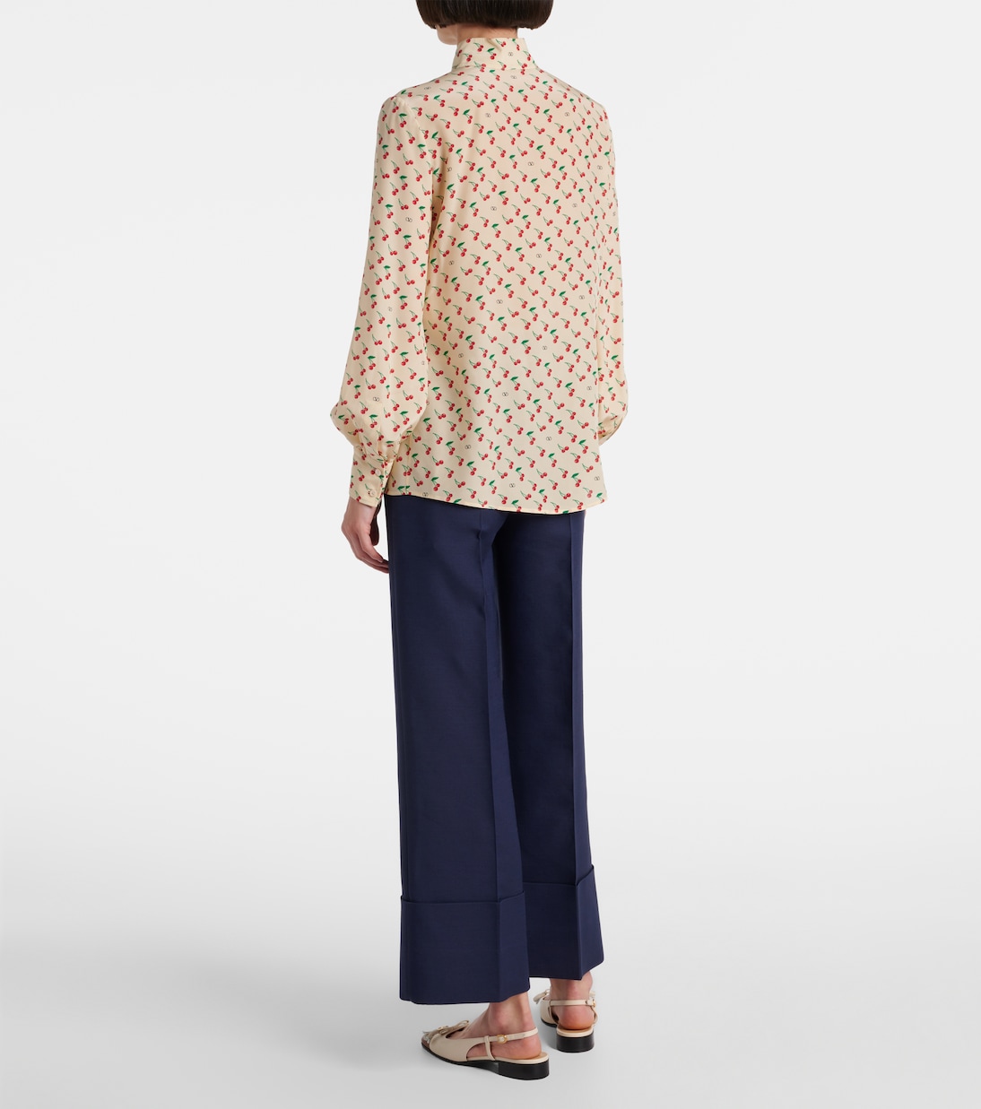 Blouse Cady Couture imprimée en soie | Valentino