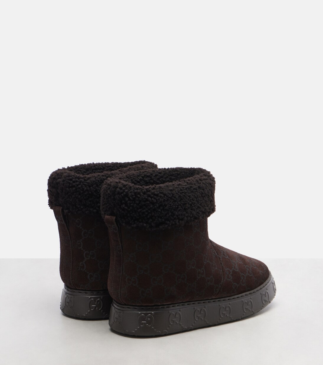 Schneestiefel Nat GG aus Veloursleder | Gucci