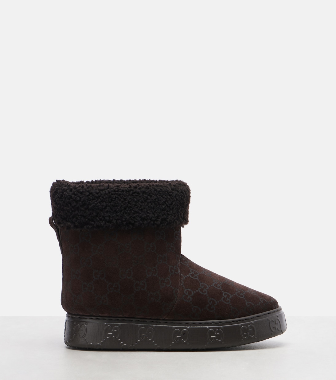 Schneestiefel Nat GG aus Veloursleder | Gucci