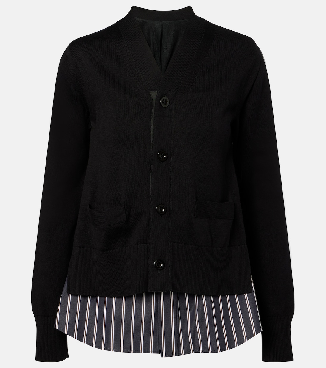 Cárdigan de algodón a capas | Sacai