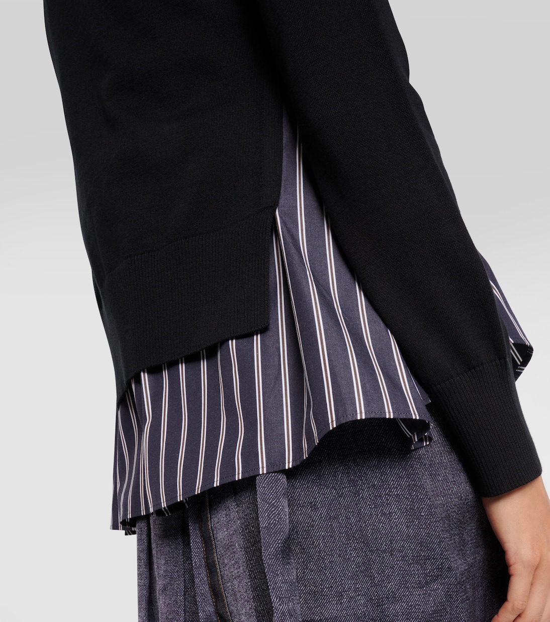 Cárdigan de algodón a capas | Sacai