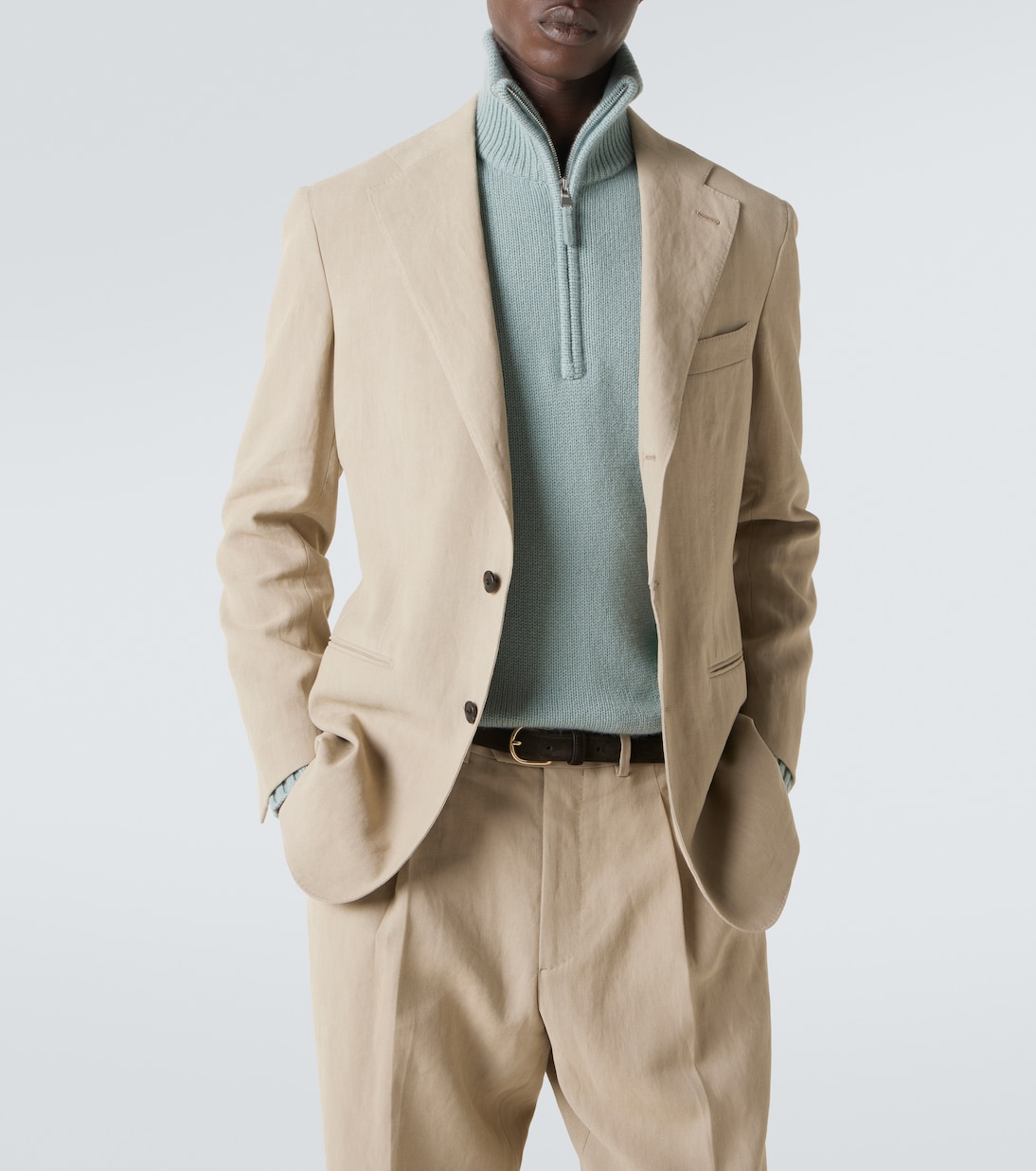 Jersey de cachemir con media cremallera | Allude