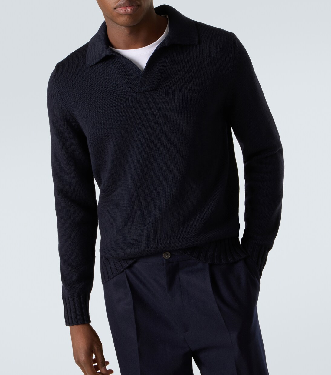 Wool polo sweater | Thom Sweeney