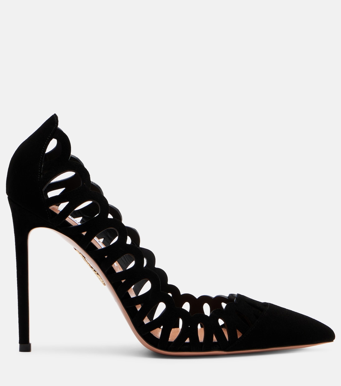 Peep 105 scalloped leather pumps | Aquazzura
