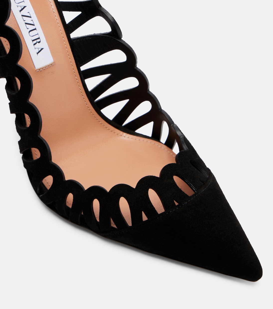 Peep 105 scalloped leather pumps | Aquazzura