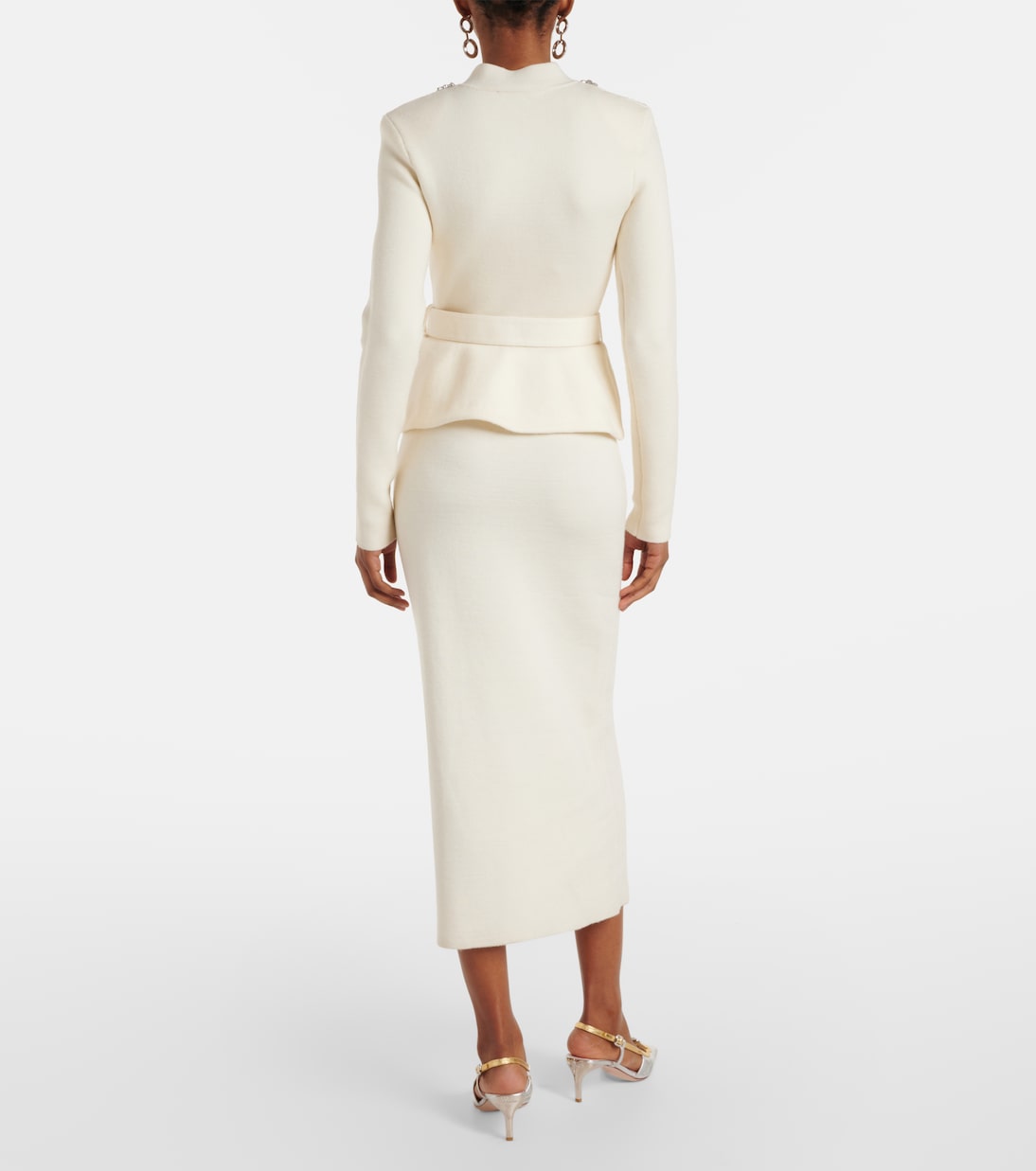 Embellished knitted midi dress | Self-Portrait