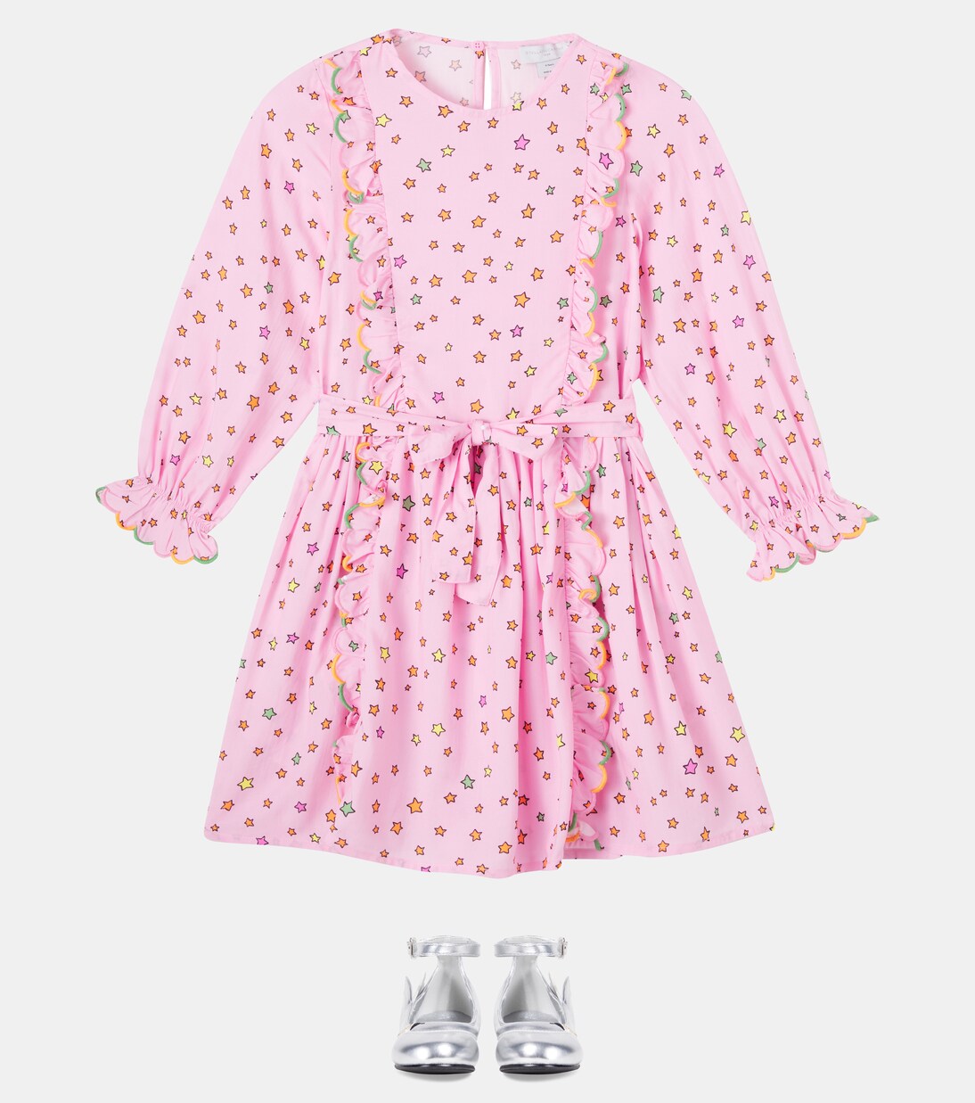 Ballerinas aus Metallic-Lederimitat | Stella McCartney Kids