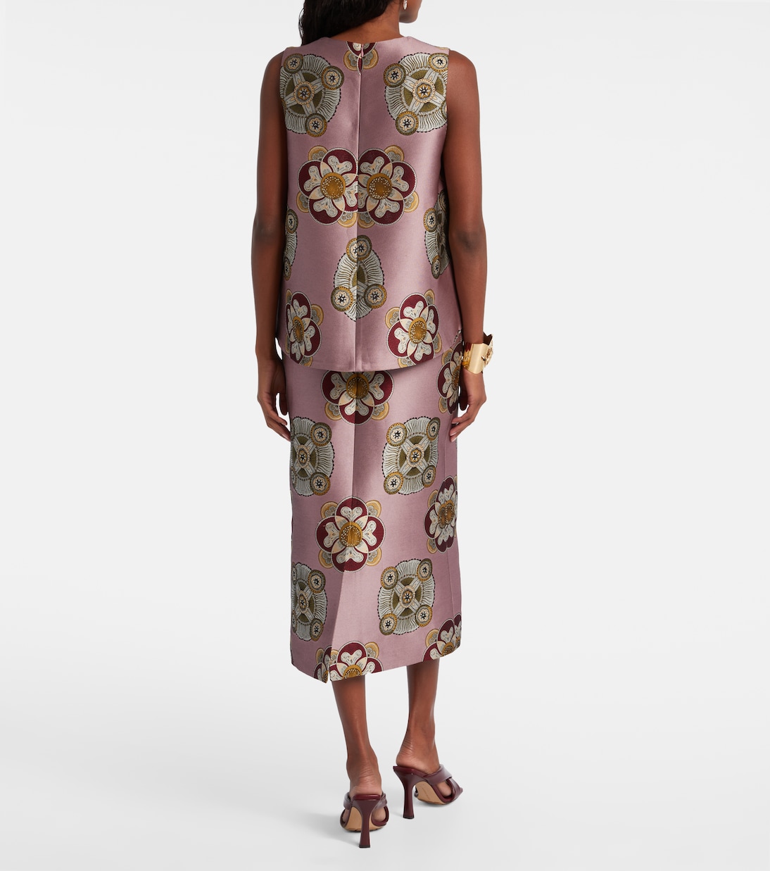 La Scala asymmetric jacquard top | La DoubleJ