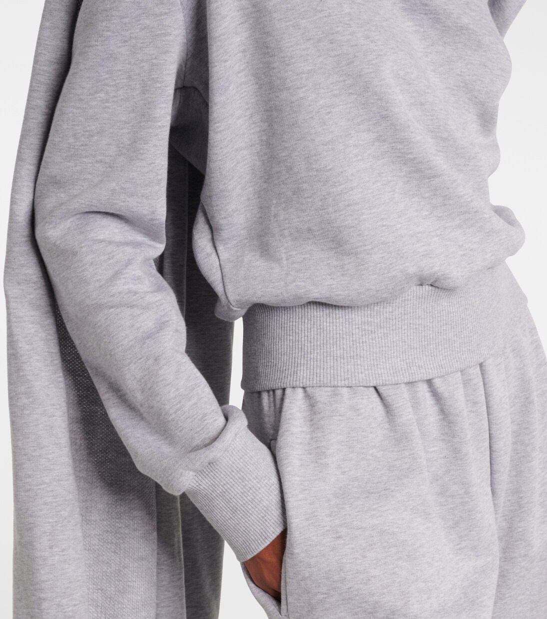 Scarf-detail cotton-blend sweatshirt | Magda Butrym
