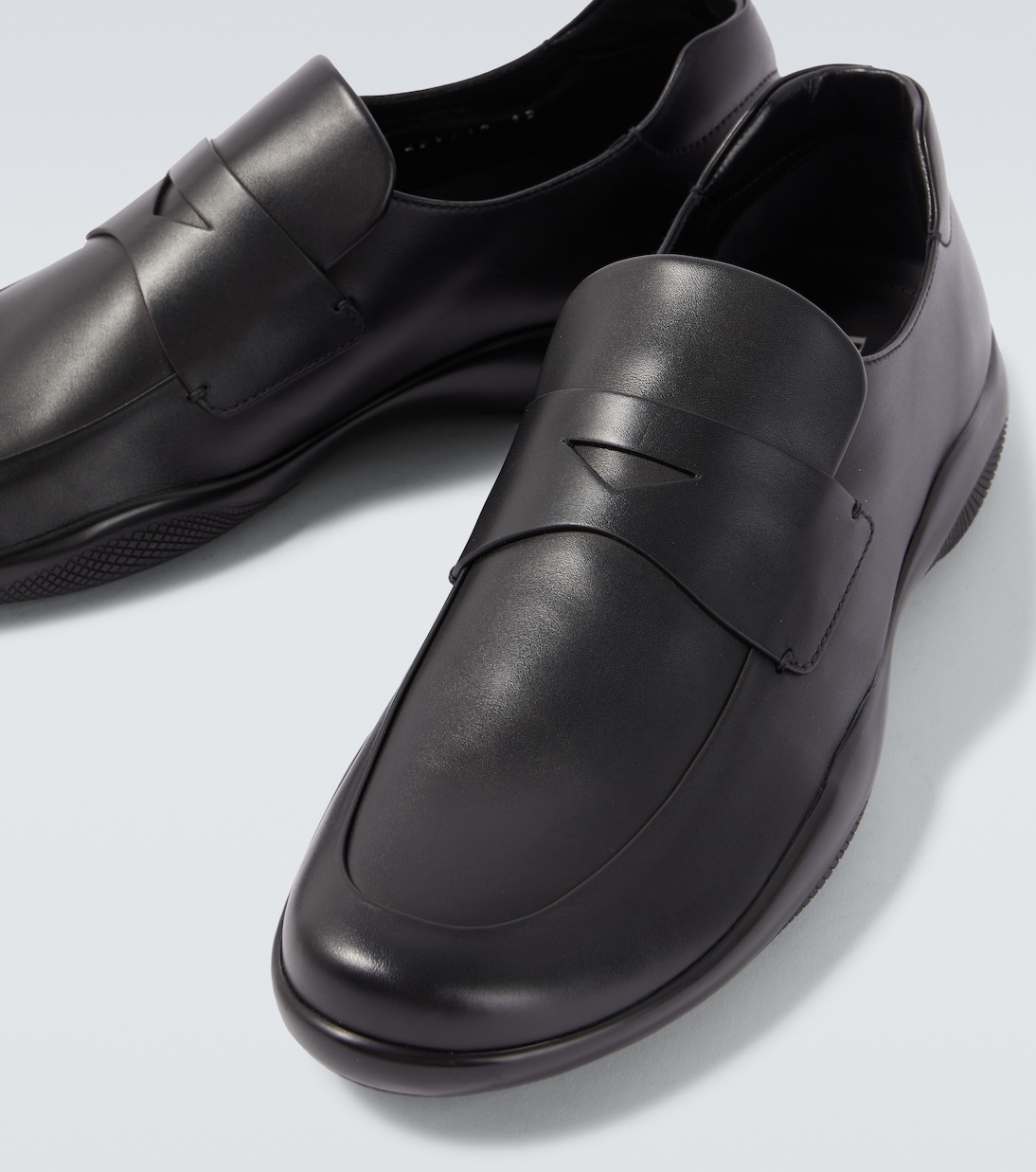 Toblach leather penny loafers | Prada