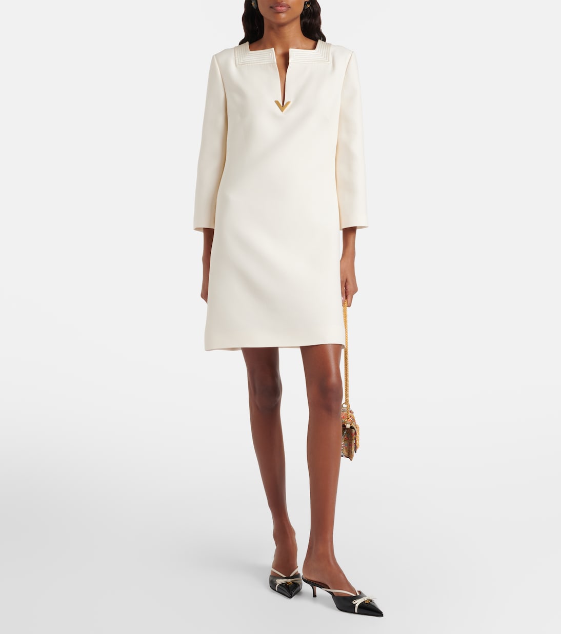 Crepe Couture VGold minidress | Valentino