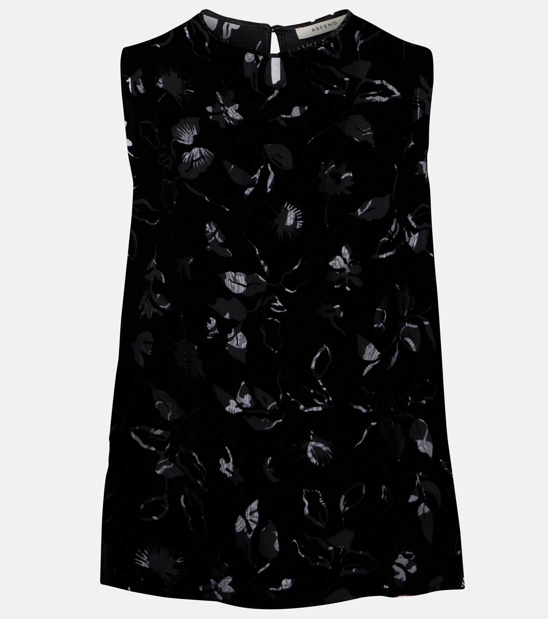 Trento devoré velvet top | Asceno