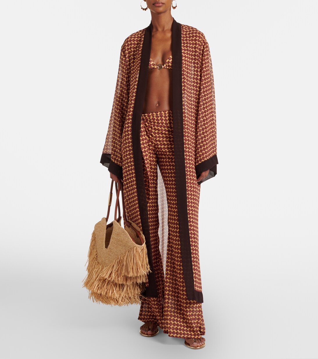 Bowie printed straight pants | Bananhot