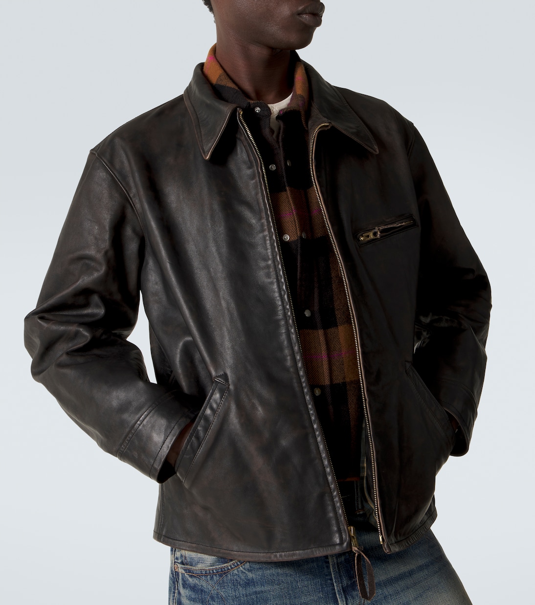 Lynton leather biker jacket | RRL