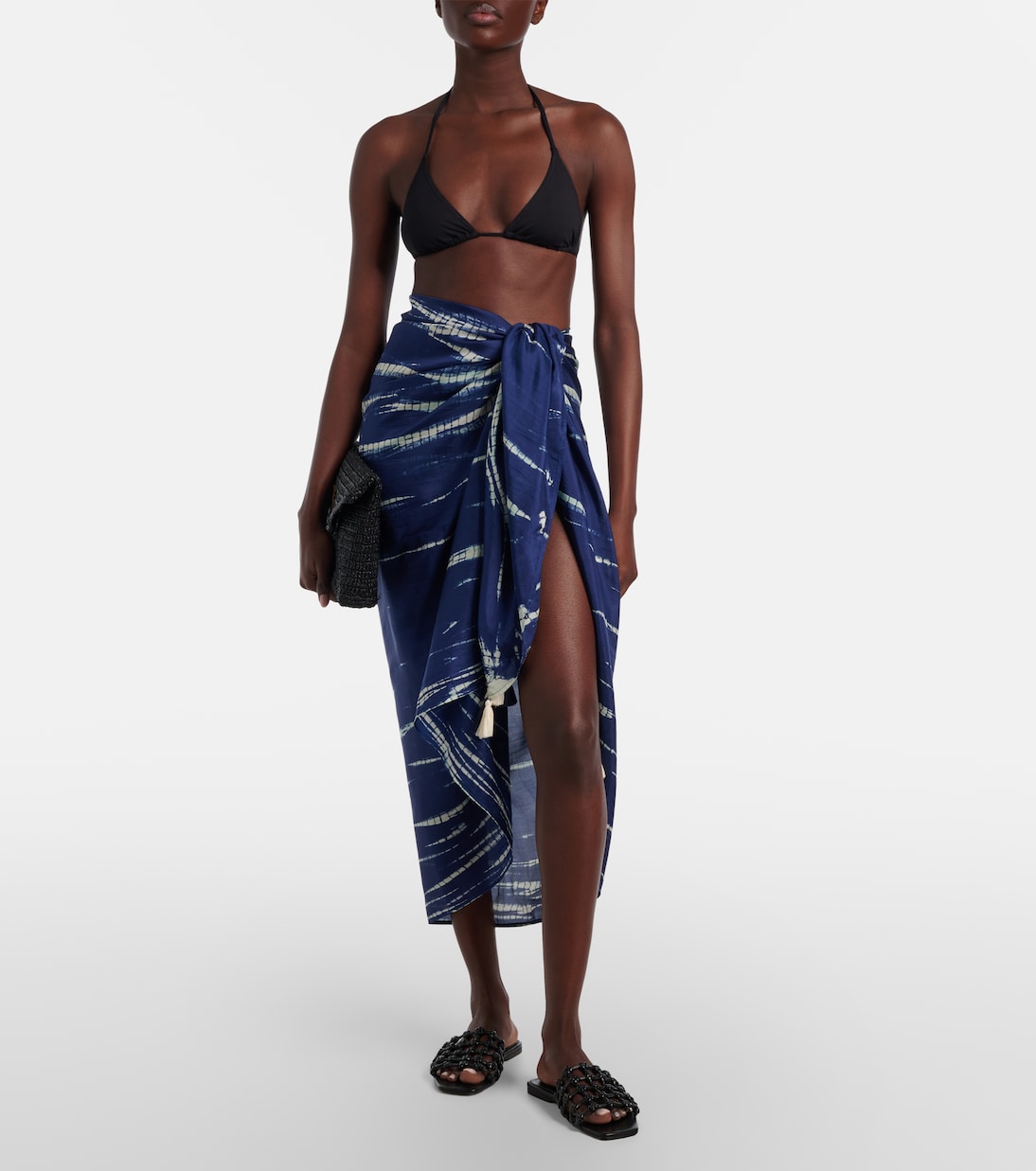 Tie-dye silk beach cover-up | Anna Kosturova