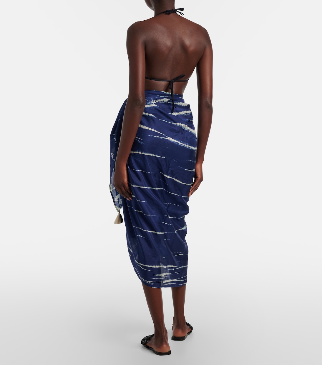 Tie-dye silk beach cover-up | Anna Kosturova