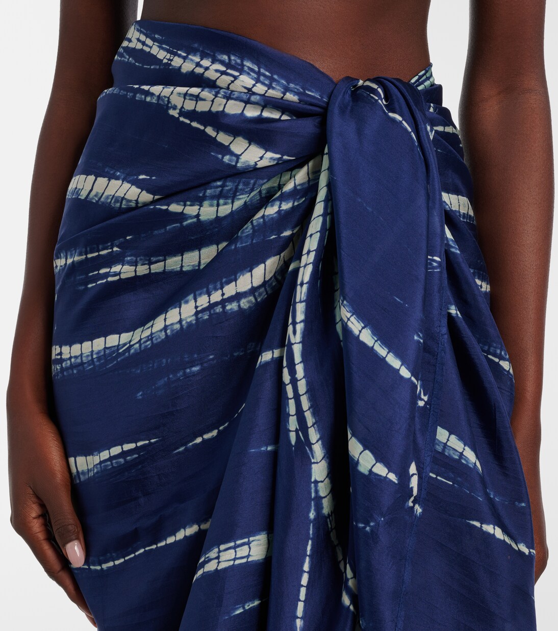 Tie-dye silk beach cover-up | Anna Kosturova