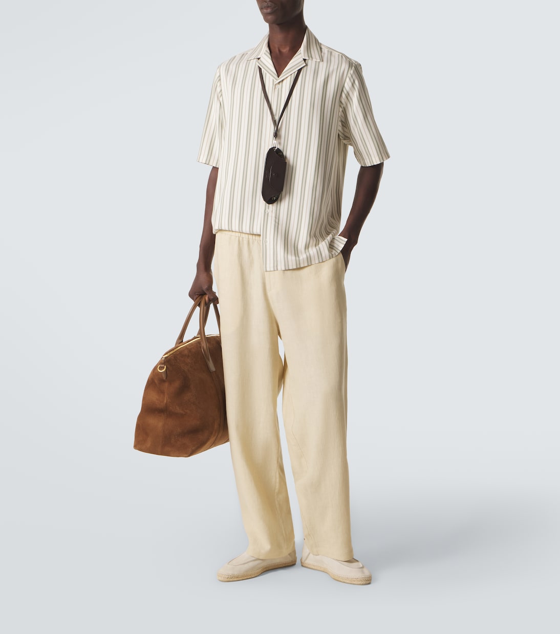 Striped silk bowling shirt | Le Kasha