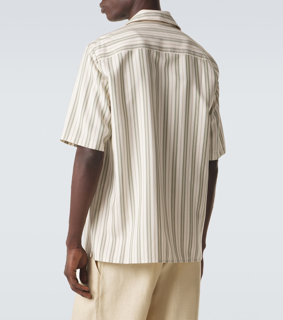 Striped silk bowling shirt | Le Kasha