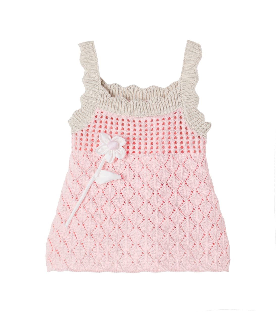 Baby Top aus Baumwolle mit Satin | Monnalisa