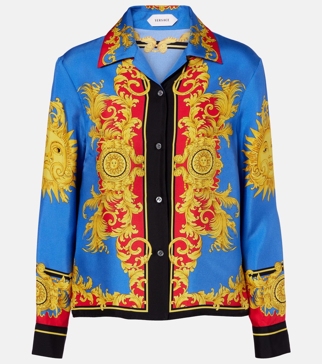 Printed silk twill shirt | Versace