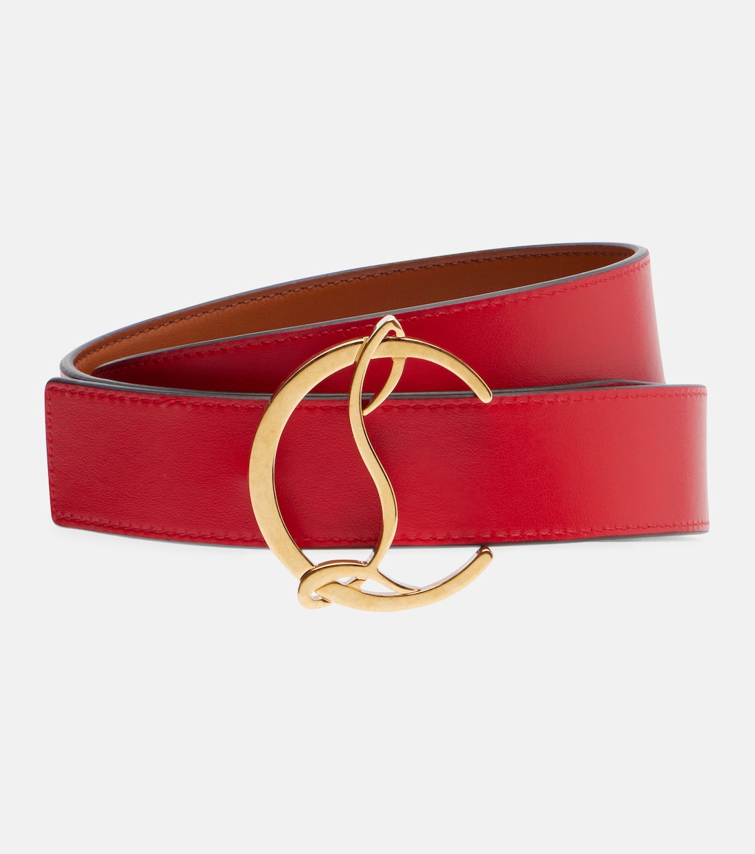 Cintura in pelle reversibile con logo CL di Christian Louboutin - Stile giovanile