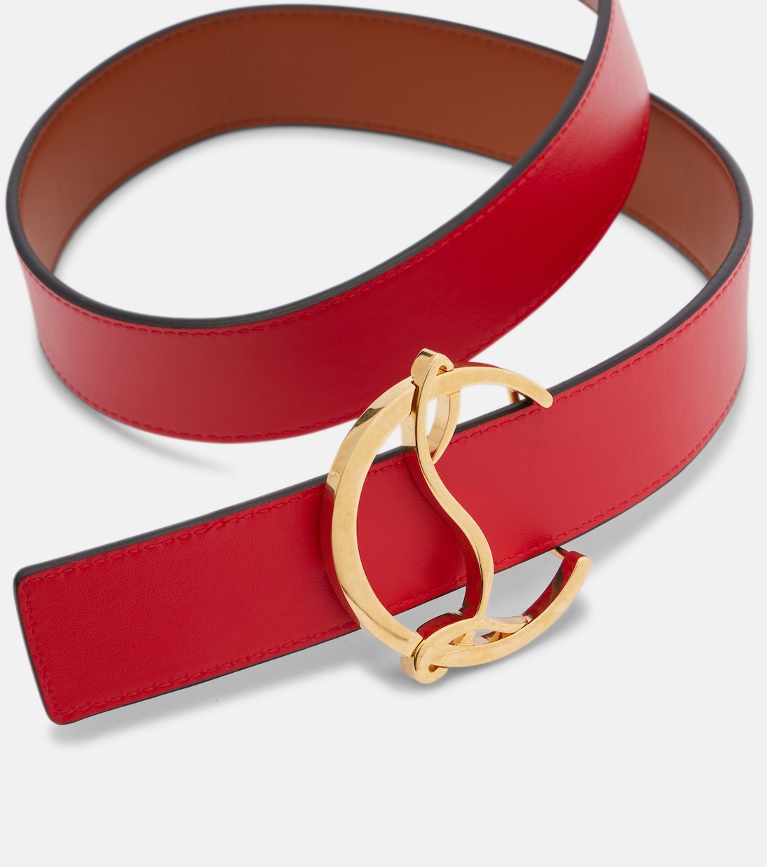Cintura in pelle reversibile con logo CL di Christian Louboutin - Stile giovanile