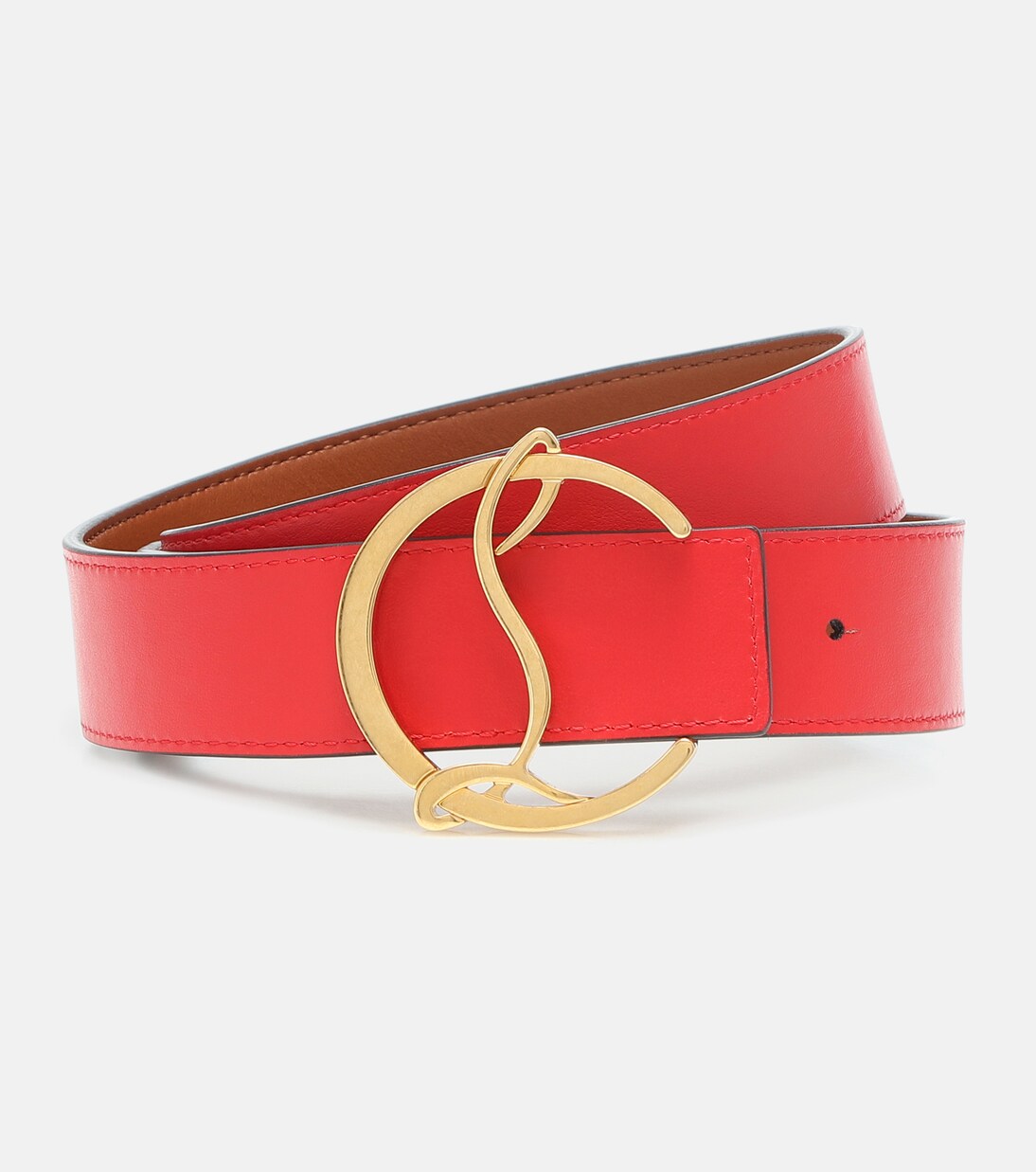 Cintura in pelle reversibile con logo CL di Christian Louboutin - Stile giovanile