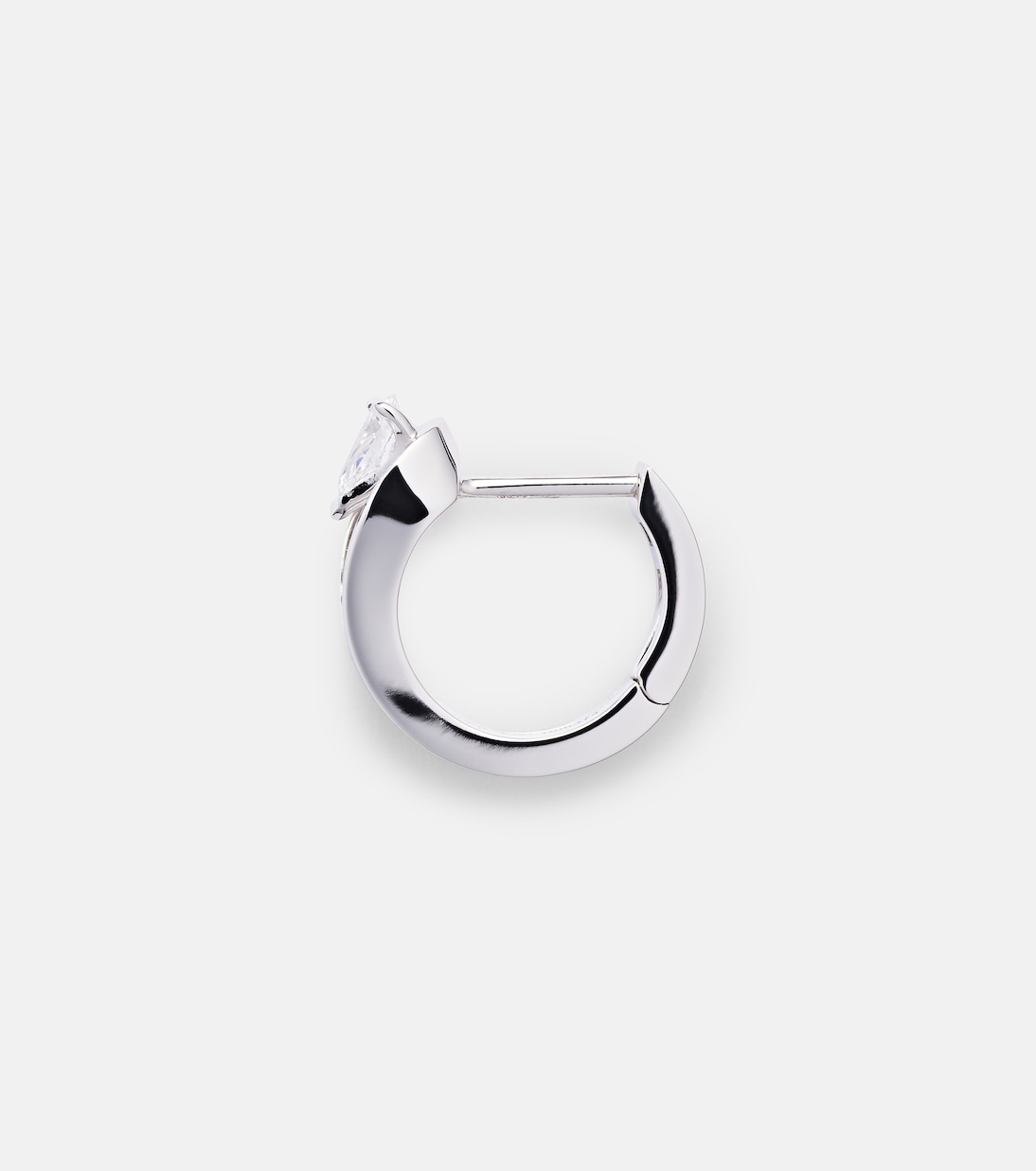 Boucle d'oreille unique Serti Inversé XS en or blanc 18 ct et diamant | Repossi