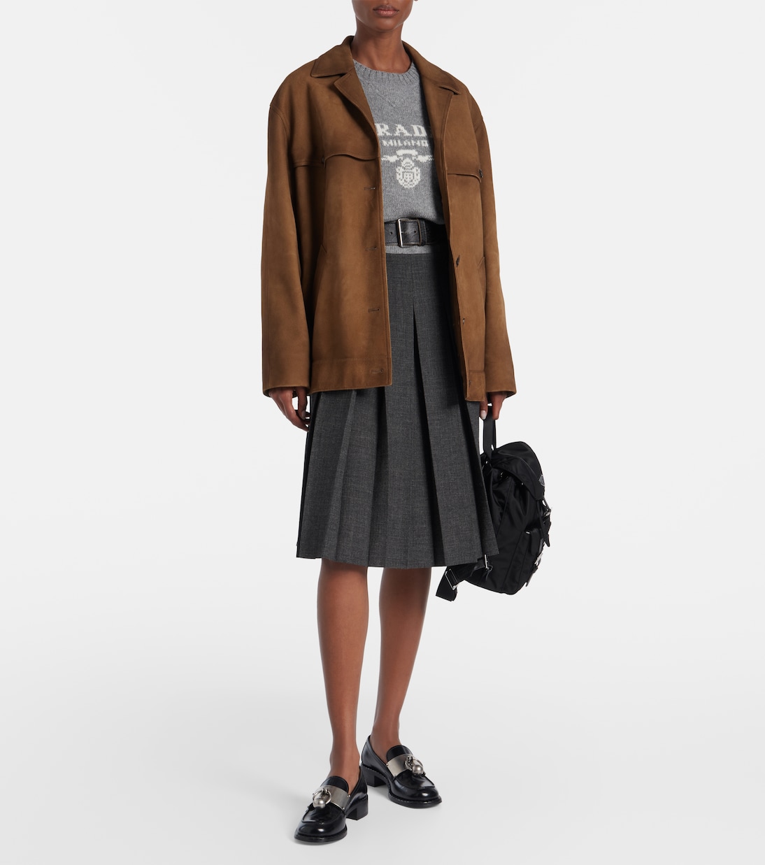Pullover in lana e cashmere con logo | Prada