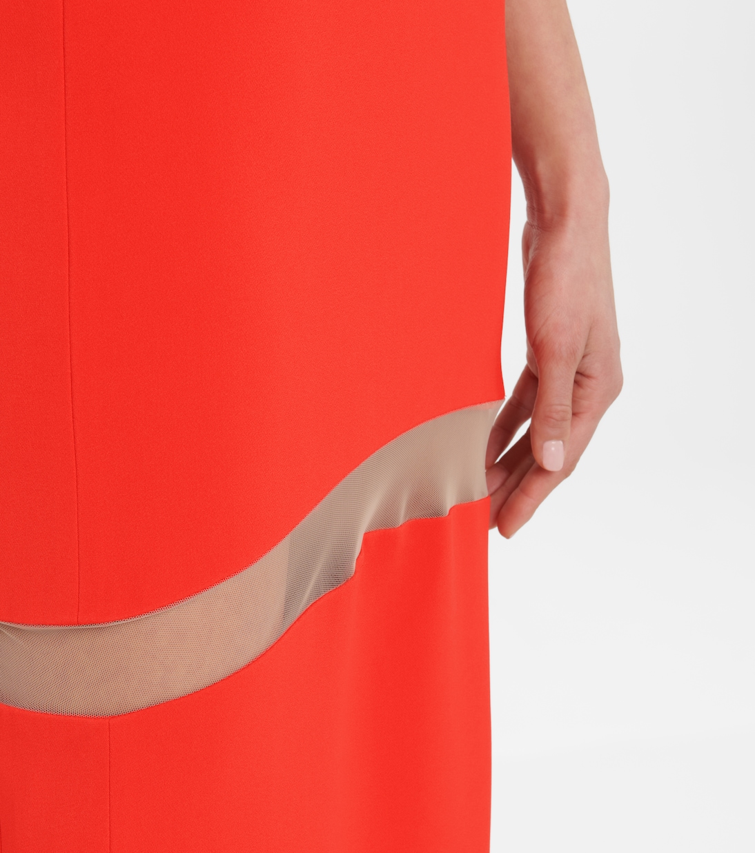 Cady and mesh midi dress | David Koma