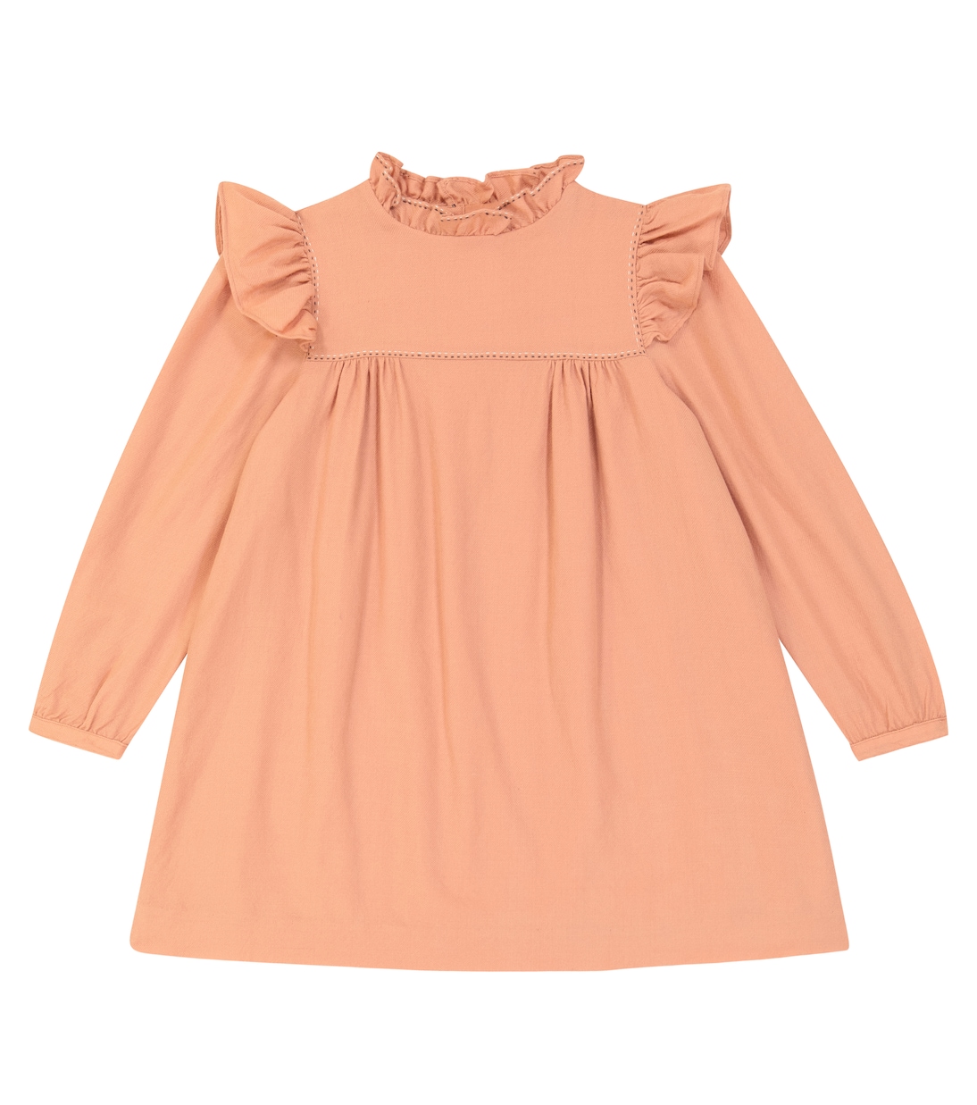 Ruffled wool dress | Bonpoint