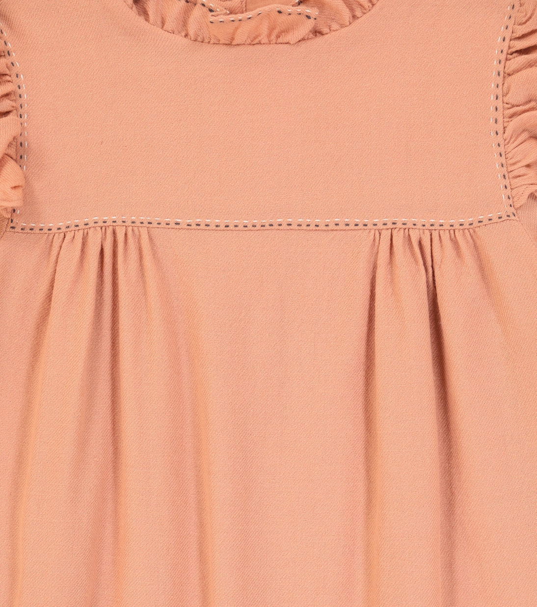 Ruffled wool dress | Bonpoint