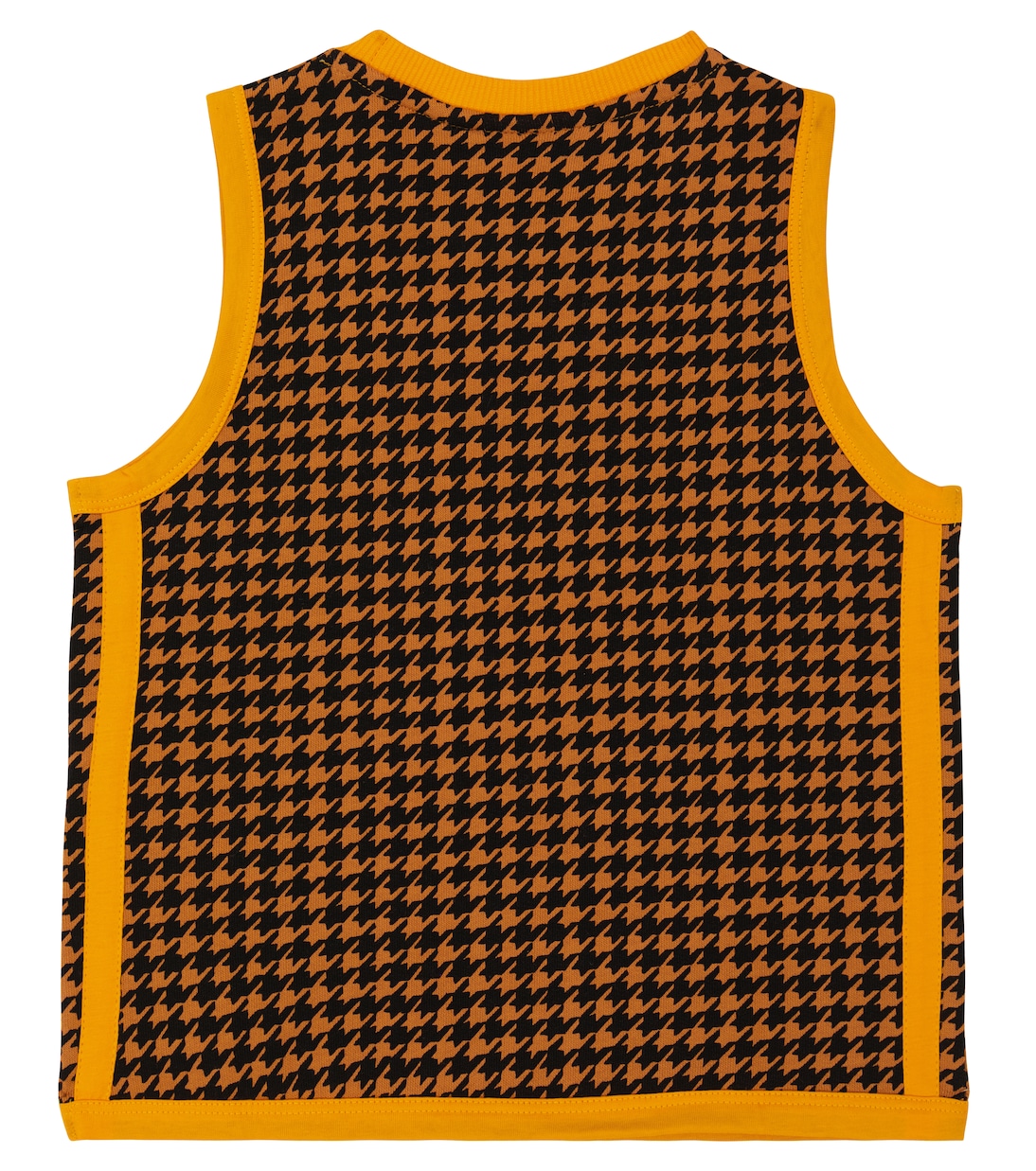 Houndstooth knitted cotton tank top | Mini Rodini