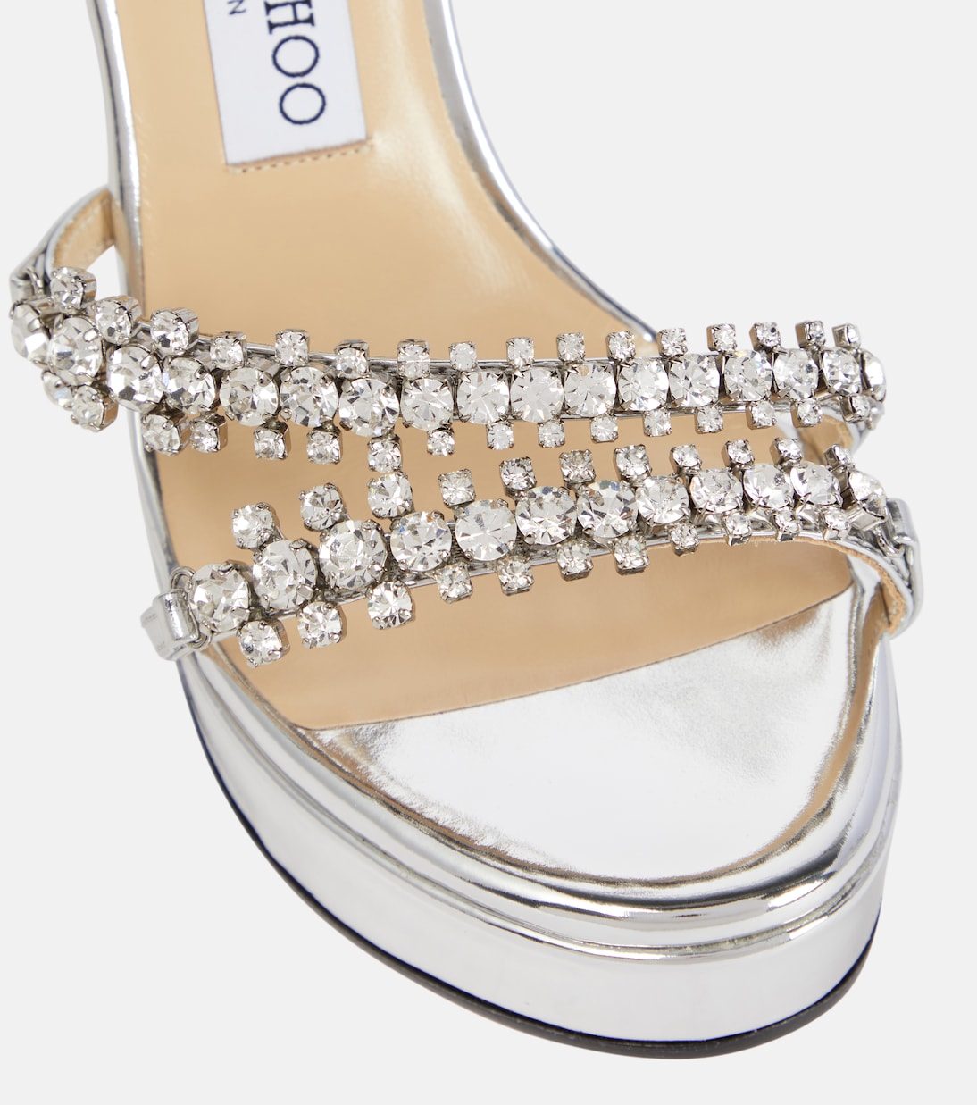 Bing Wedge 120 metallic sandals | Jimmy Choo