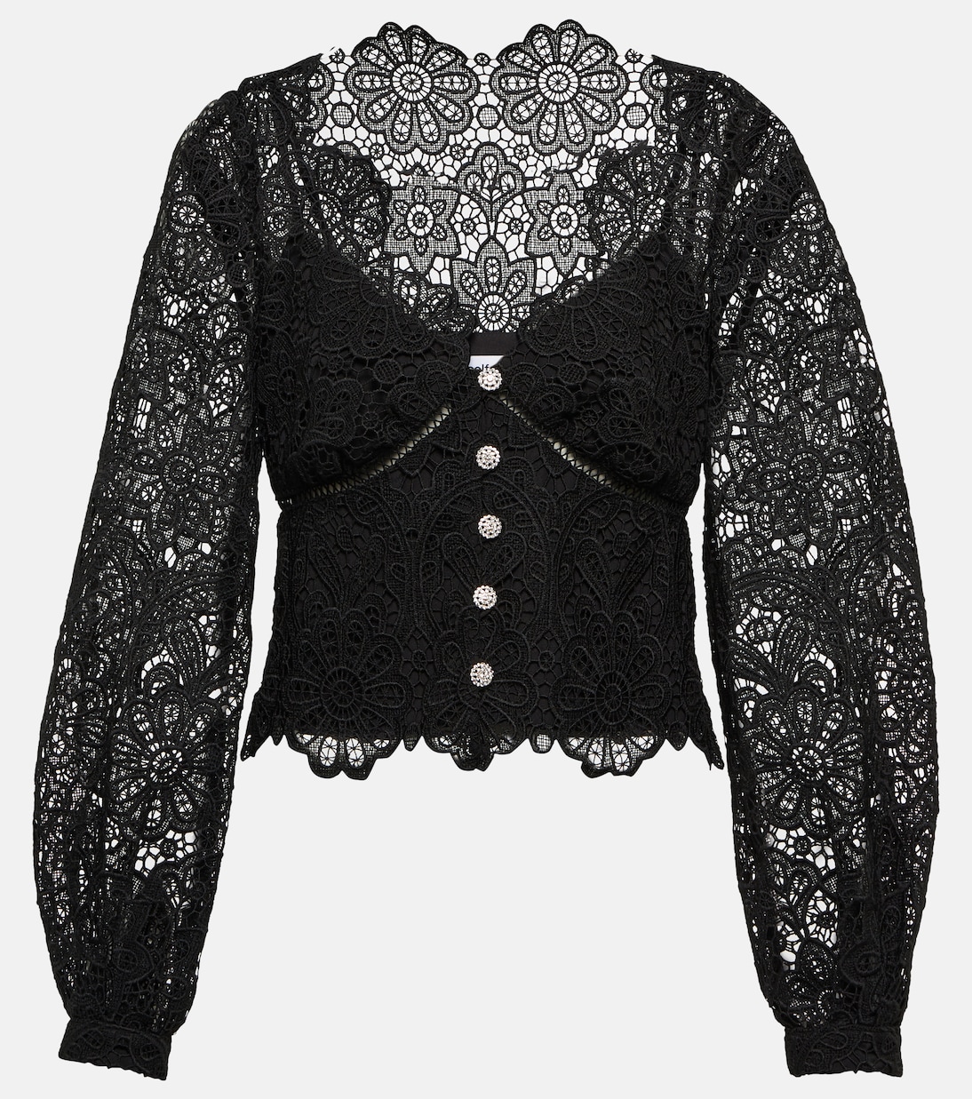 Embellished lace blouse | Self-Portrait