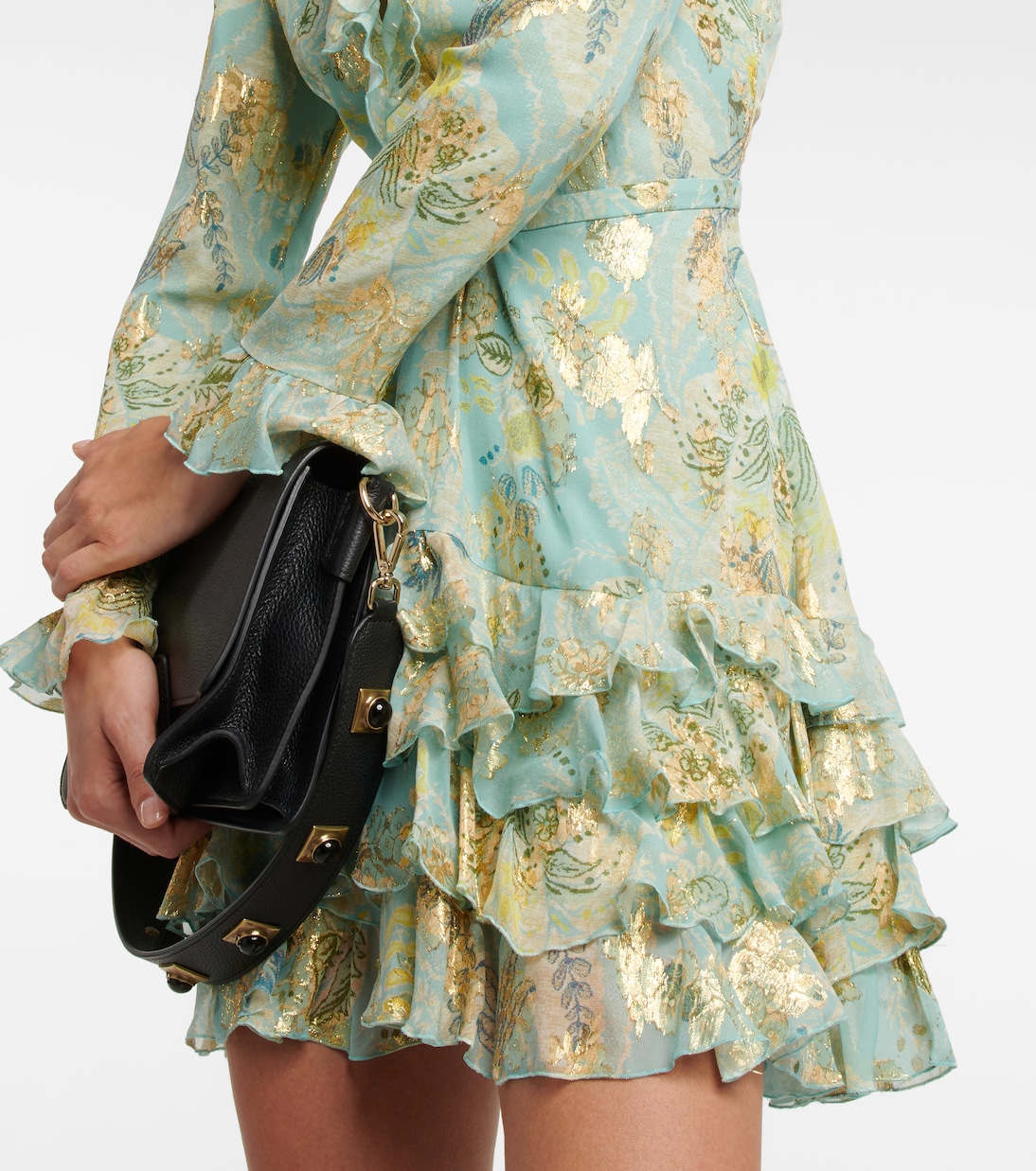 Ruffle-trimmed silk georgette minidress | Etro