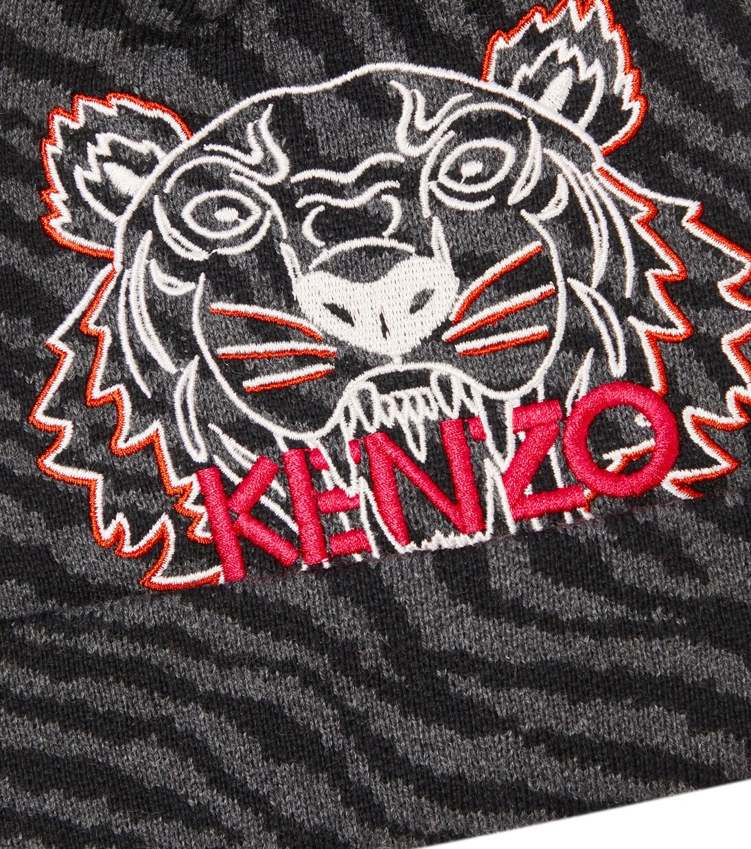 Logo cotton and cashmere beanie in multicoloured Kenzo Kids Mytheresa