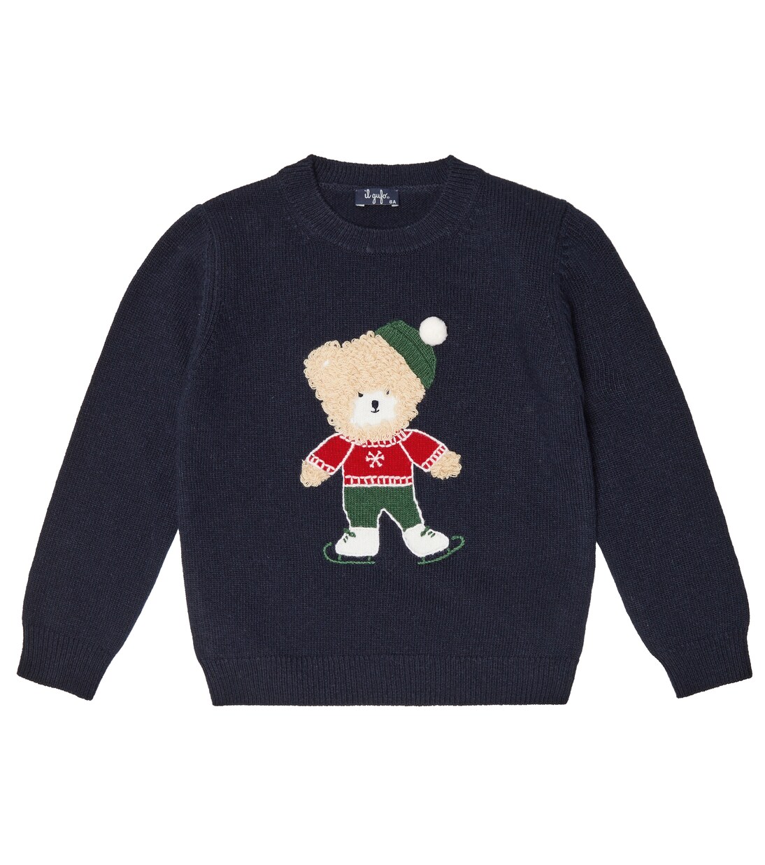 Intarsia embroidered wool sweater | Il Gufo