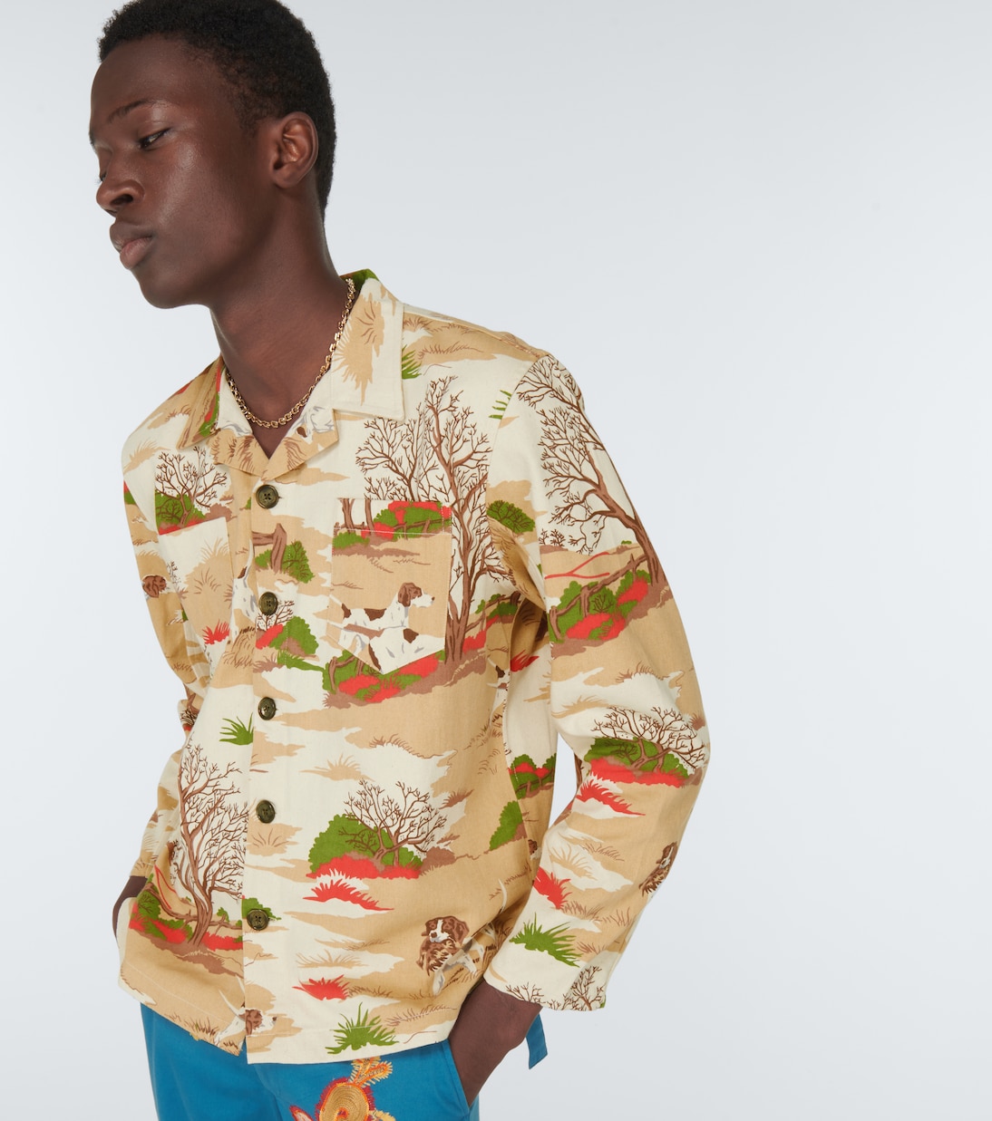 Printed cotton shirt | Bode