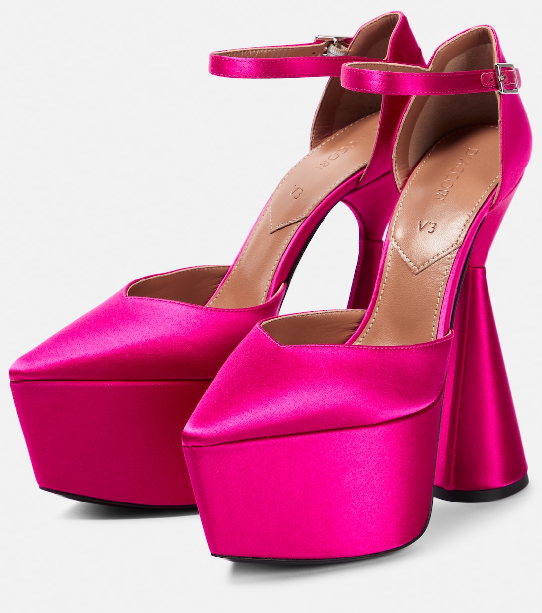 Pumps In raso con plateau | D'Accori