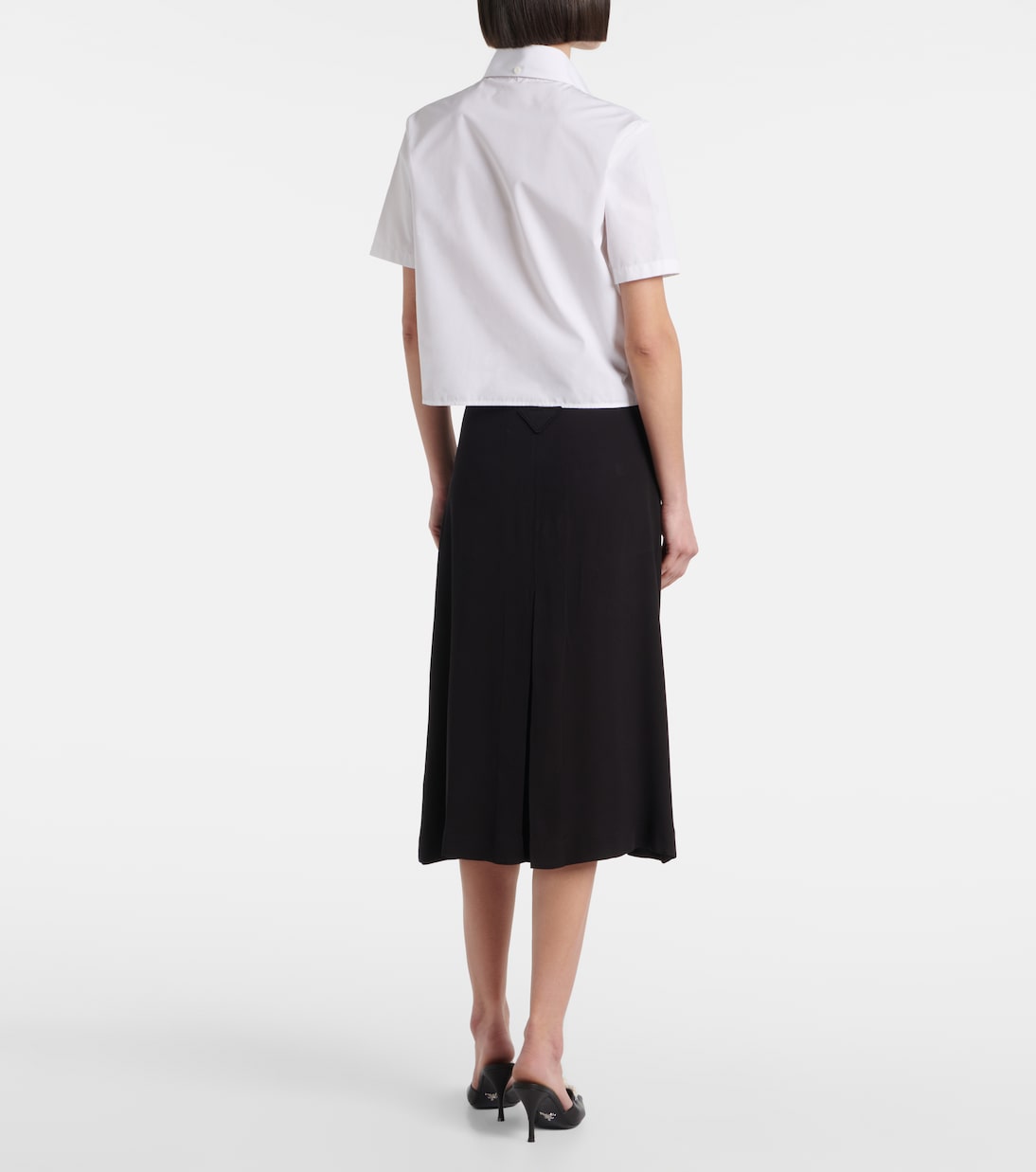 Chemise en coton à logo | Prada