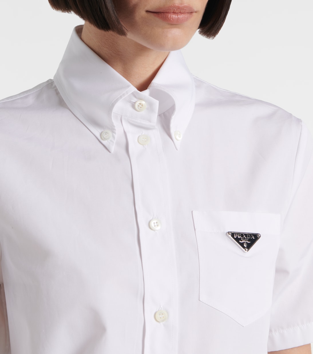 Chemise en coton à logo | Prada
