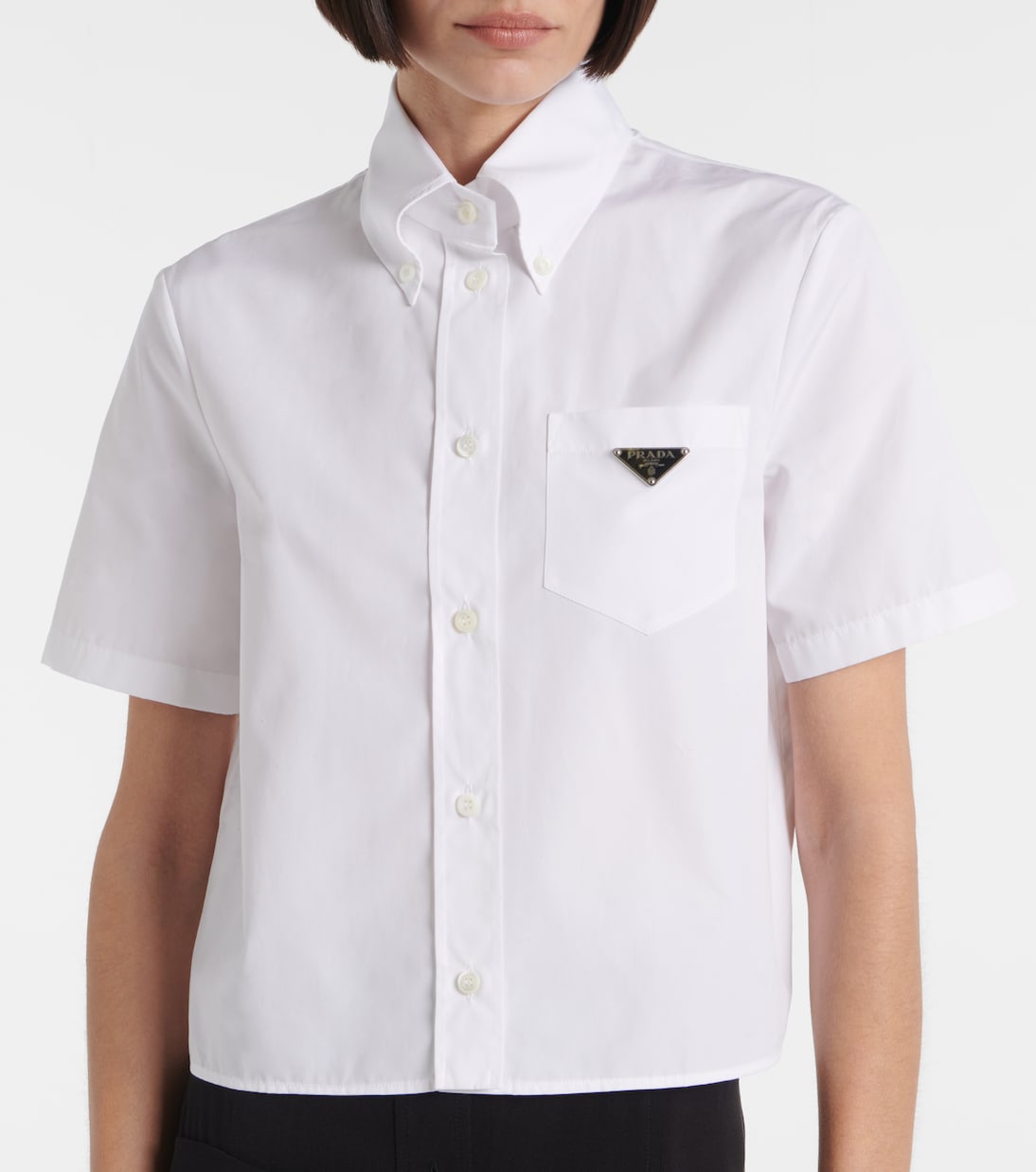 Chemise en coton à logo | Prada