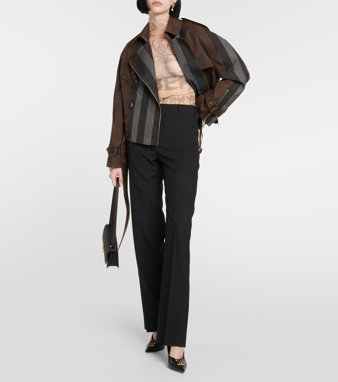Giacca in canvas a righe | Burberry