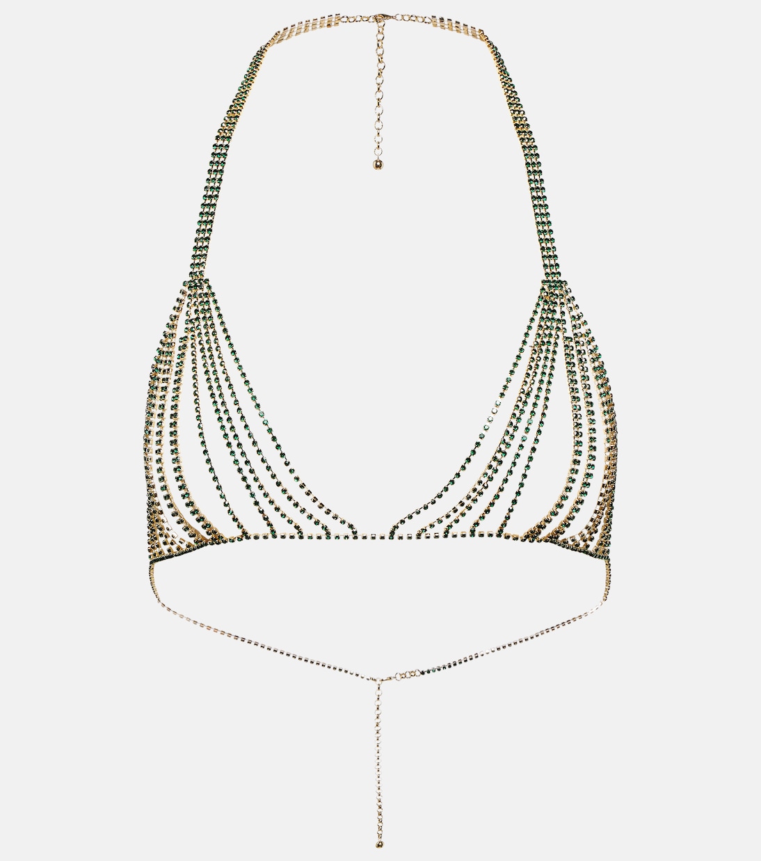 Gem embellished chain bra | Oséree