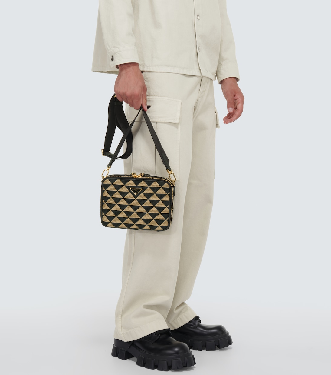 Messenger Bag Prada Symbole aus Jacquard | Prada